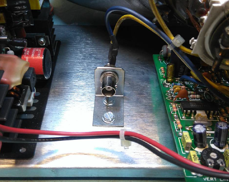 BNC video connector on the original CRT monitor.